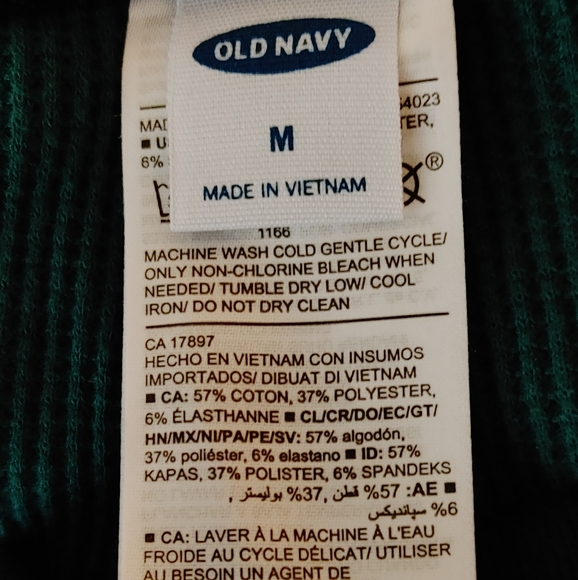 OLD NAVY THERMAL PAJAMAS, BLUE/GREEN PLAID XL (Top) & M (Bottom) - Picture 6 of 11